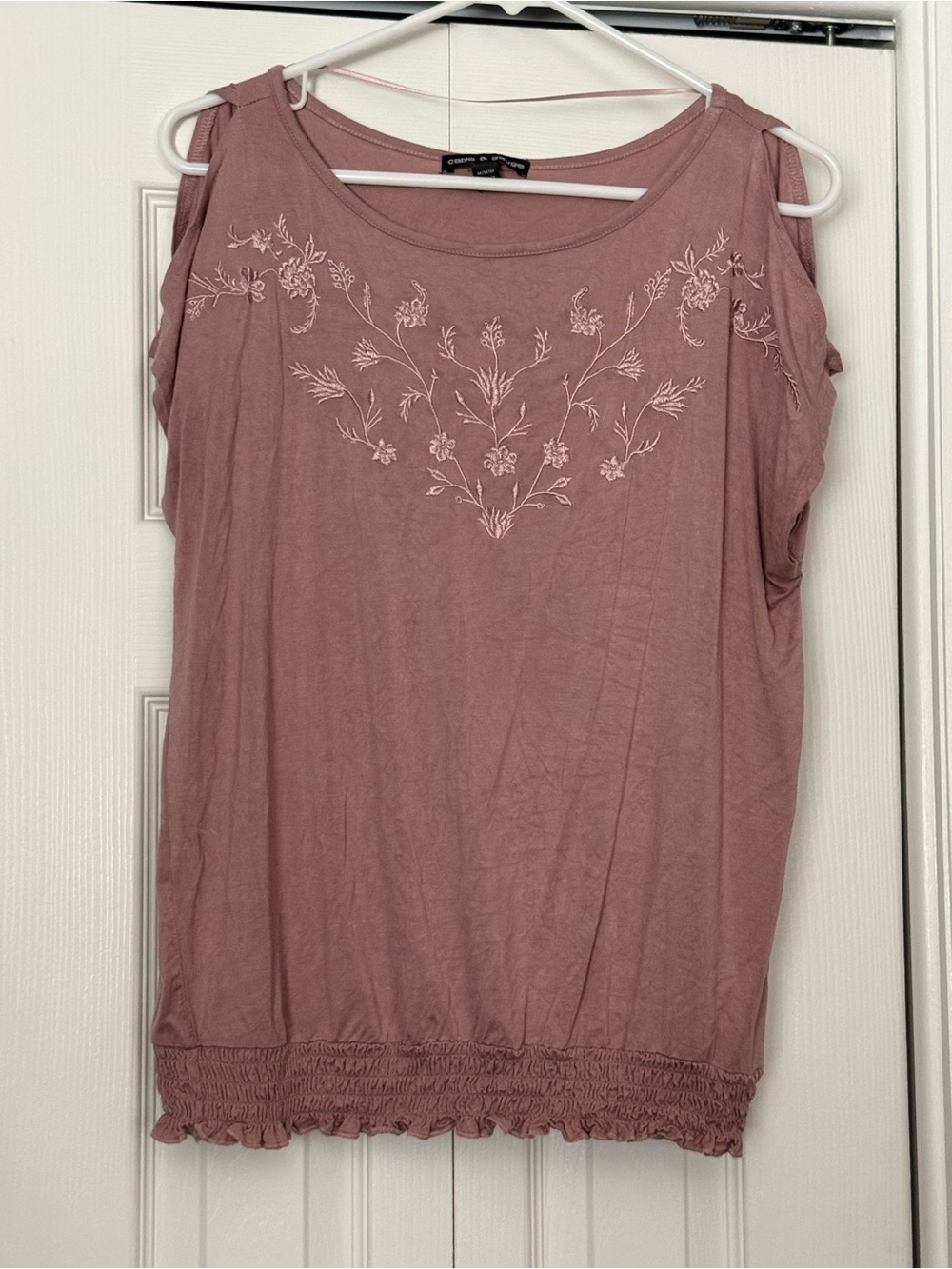 Women’s Cable & Gauge Open Shoulder Blouse Size Medium